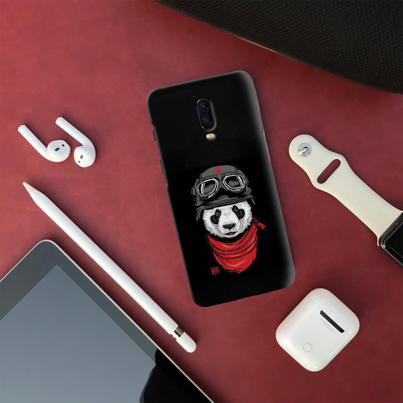 Rider Panda Printed Slim Cases and Cover for OnePlus 6T