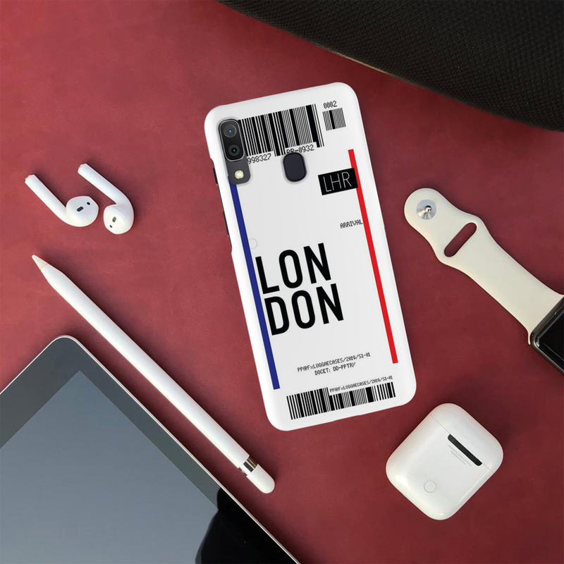 London Ticket Printed Slim Cases and Cover for Galaxy A20