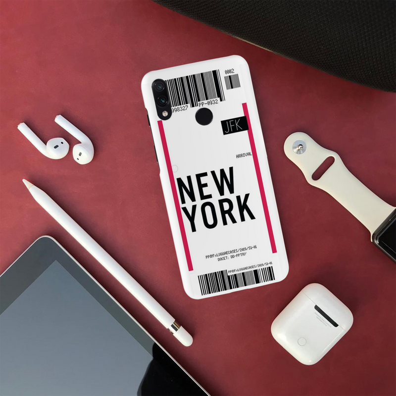 New York ticket Printed Slim Cases and Cover for Redmi Note 7 Pro