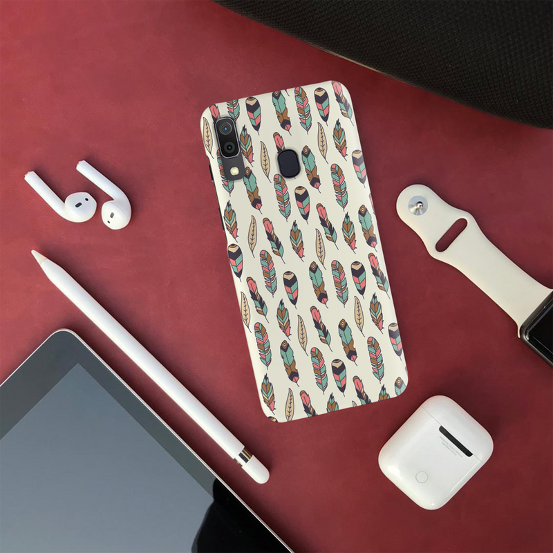 Feather pattern Printed Slim Cases and Cover for Galaxy A20