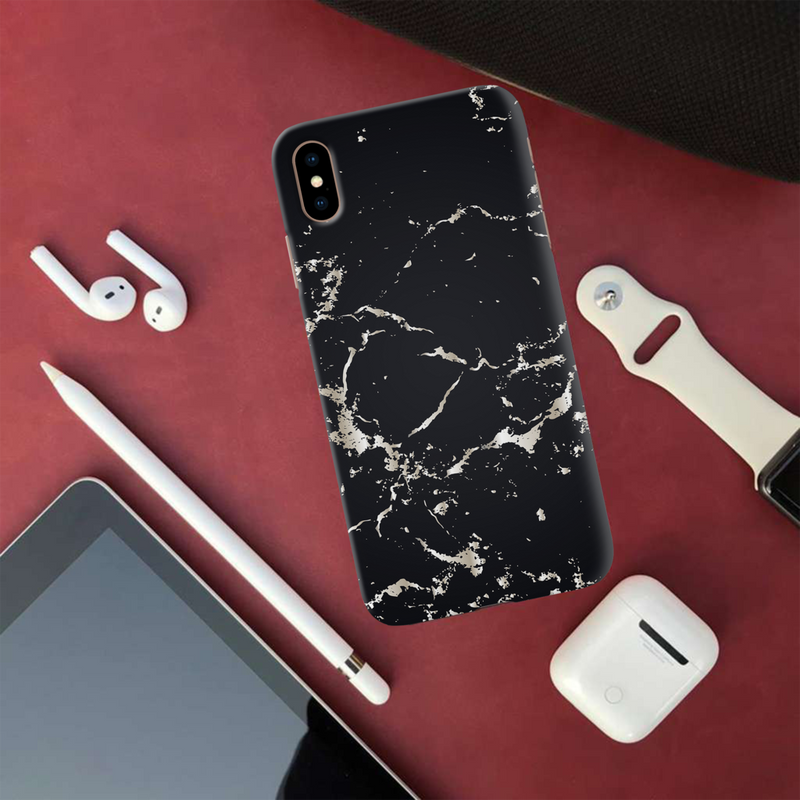 Dark Marble Printed Slim Cases and Cover for iPhone XS Max