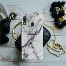 Light Grey Marble Pattern Mobile Case Cover For Galaxy A20