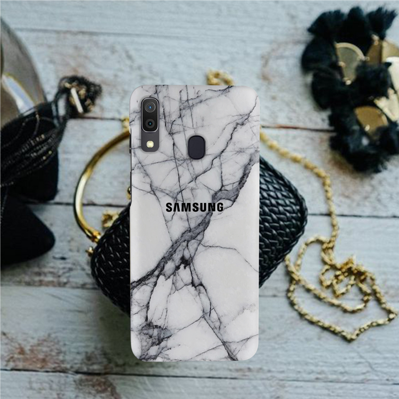 Light Grey Marble Pattern Mobile Case Cover For Galaxy A20