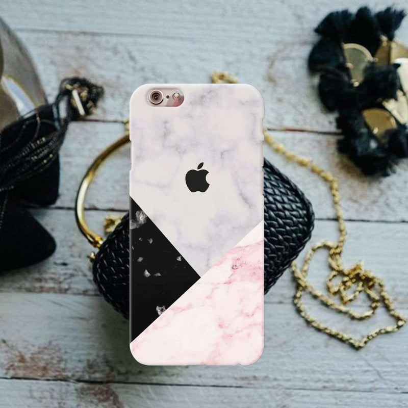 Pink Black & White Marble Pattern Mobile Case Cover For Iphone 6