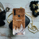 Wood Surface and Snowflakes Pattern Mobile Case Cover For Galaxy A20S