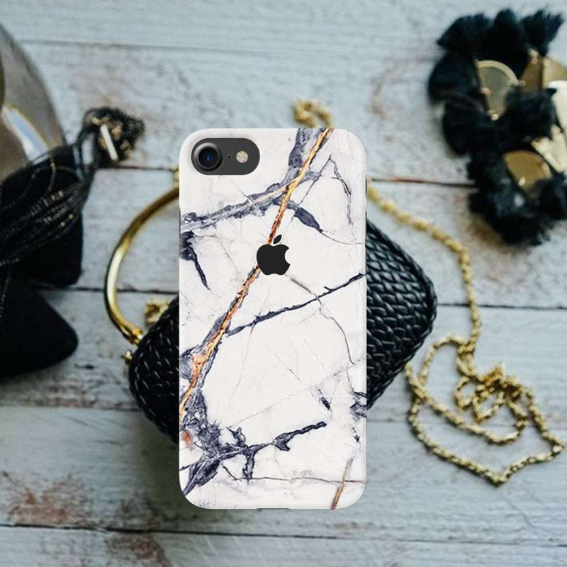 White Marble Pattern Mobile Case Cover For Iphone 7