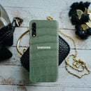 Green Boxes Pattern Mobile Case Cover For Galaxy A30S