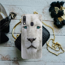 White Lion Portrait Pattern Mobile Case Cover For Galaxy A20