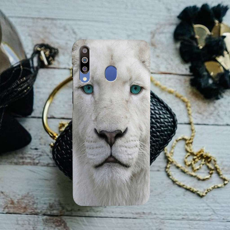 White Lion Portrait Pattern Mobile Case Cover For Galaxy M30