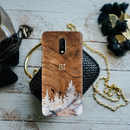 Wood Surface and Snowflakes Pattern Mobile Case Cover For Oneplus 7