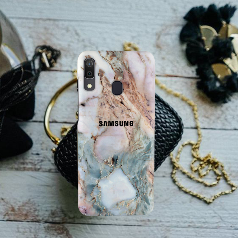 Lite Pink Marble Pattern Mobile Case Cover For Galaxy A20