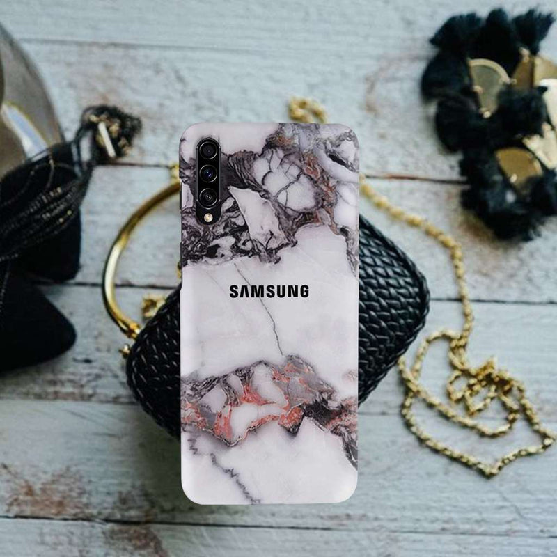 White & Black Marble Pattern Mobile Case Cover For Galaxy A30S