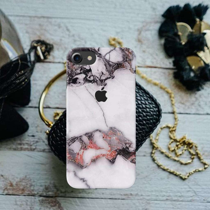 White & Black Marble Pattern Mobile Case Cover For Iphone 7