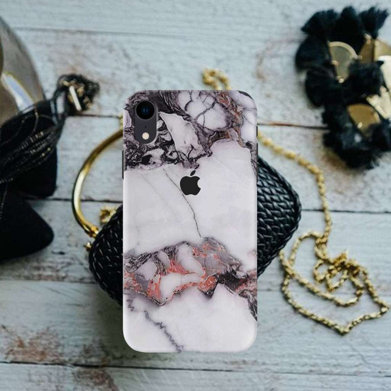 White & Black Marble Pattern Mobile Case Cover For Iphone XR