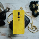 Yellow Paper Pattern Mobile Case Cover For Oneplus 6