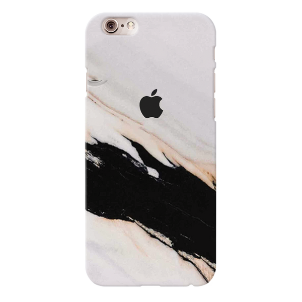 Black Patch White Marble Pattern Mobile Case Cover For Iphone 6