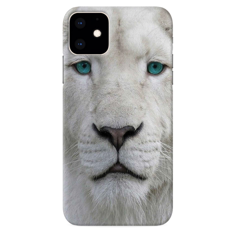 White Lion Portrait Pattern Mobile Case Cover For Iphone 11