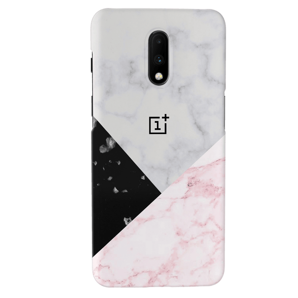 Pink Black & White Marble Pattern Mobile Case Cover For Oneplus 7