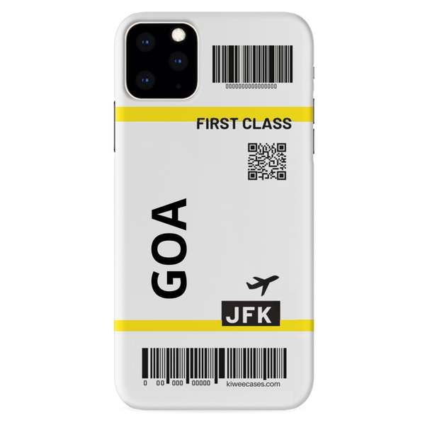 Flying to Goa Flight Ticket Pattern Mobile Case Cover For Iphone 11 Pro Max