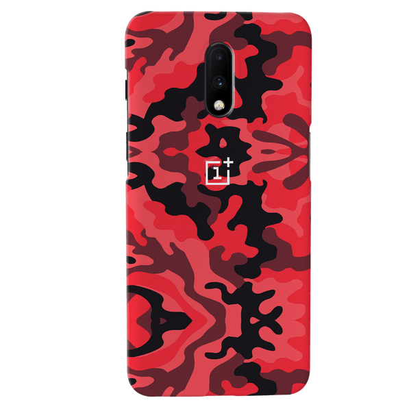 Military Red Camo Pattern Mobile Case Cover For Oneplus 7