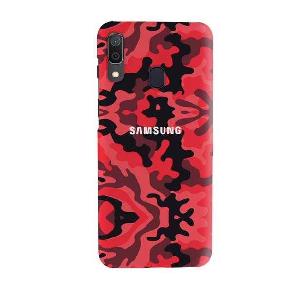 Military Red Camo Pattern Mobile Case Cover For Galaxy A20