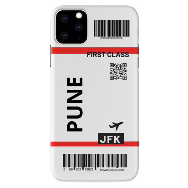 Flying to Pune Flight Ticket Pattern Mobile Case Cover For Iphone 11 Pro