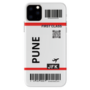 Flying to Pune Flight Ticket Pattern Mobile Case Cover For Iphone 11 Pro Max