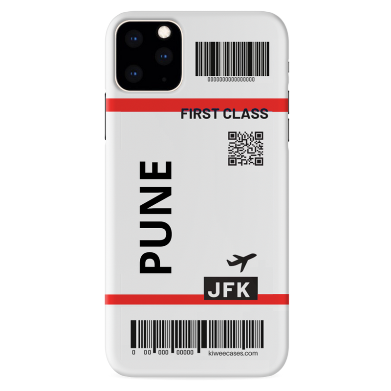 Flying to Pune Flight Ticket Pattern Mobile Case Cover For Iphone 11 Pro Max