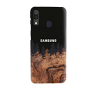 Wood Pattern With Snowflakes Pattern Mobile Case Cover For Galaxy A20