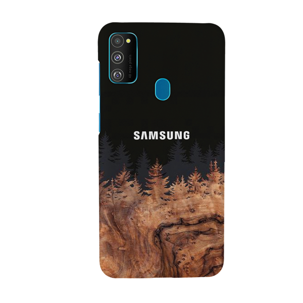 Wood Pattern With Snowflakes Pattern Mobile Case Cover For Galaxy M30s