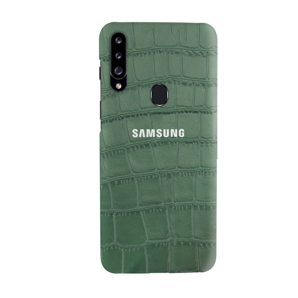 Green Boxes Pattern Mobile Case Cover For Galaxy A20S