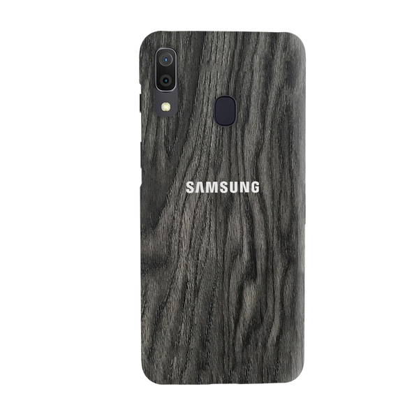 Black Wood Surface Pattern Mobile Case Cover For Galaxy A20