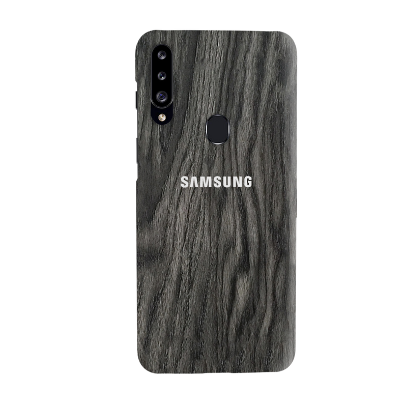 Black Wood Surface Pattern Mobile Case Cover For Galaxy A20S