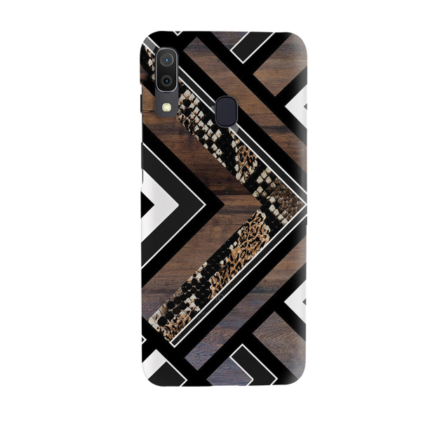 Carpet Pattern Black, White and Brown Pattern Mobile Case Cover For Galaxy A20