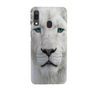 White Lion Portrait Pattern Mobile Case Cover For Galaxy A20