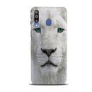 White Lion Portrait Pattern Mobile Case Cover For Galaxy M30