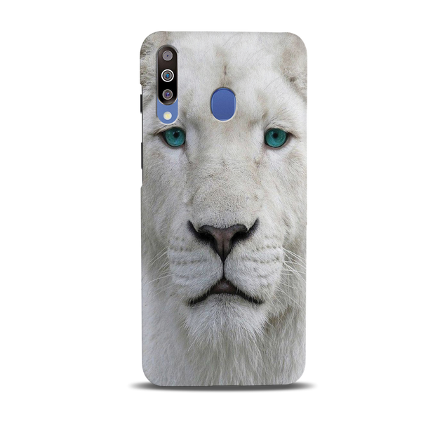 White Lion Portrait Pattern Mobile Case Cover For Galaxy M30