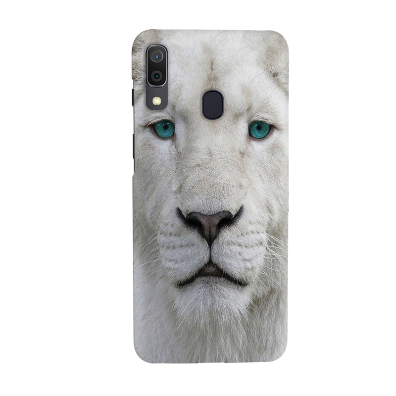 White Lion Portrait Pattern Mobile Case Cover For Galaxy A20