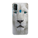 White Lion Portrait Pattern Mobile Case Cover For Galaxy M30s