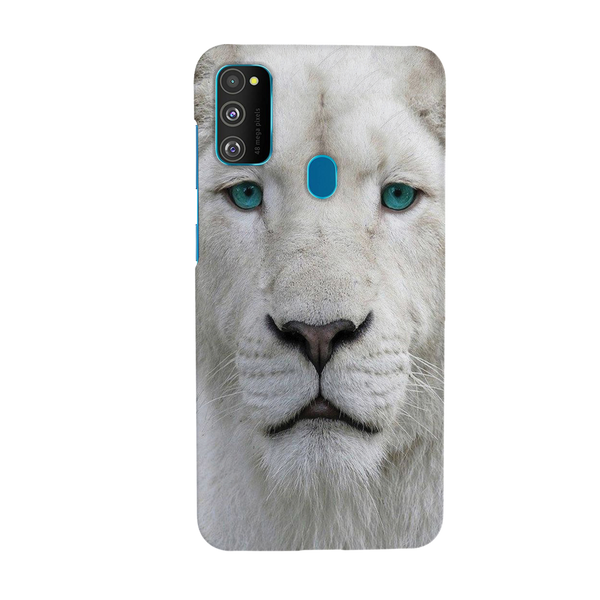 White Lion Portrait Pattern Mobile Case Cover For Galaxy M30s