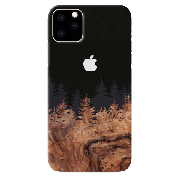 Wood Pattern With Snowflakes Pattern Mobile Case Cover For Iphone 11 Pro