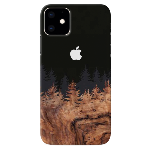 Wood Pattern With Snowflakes Pattern Mobile Case Cover For Iphone 11