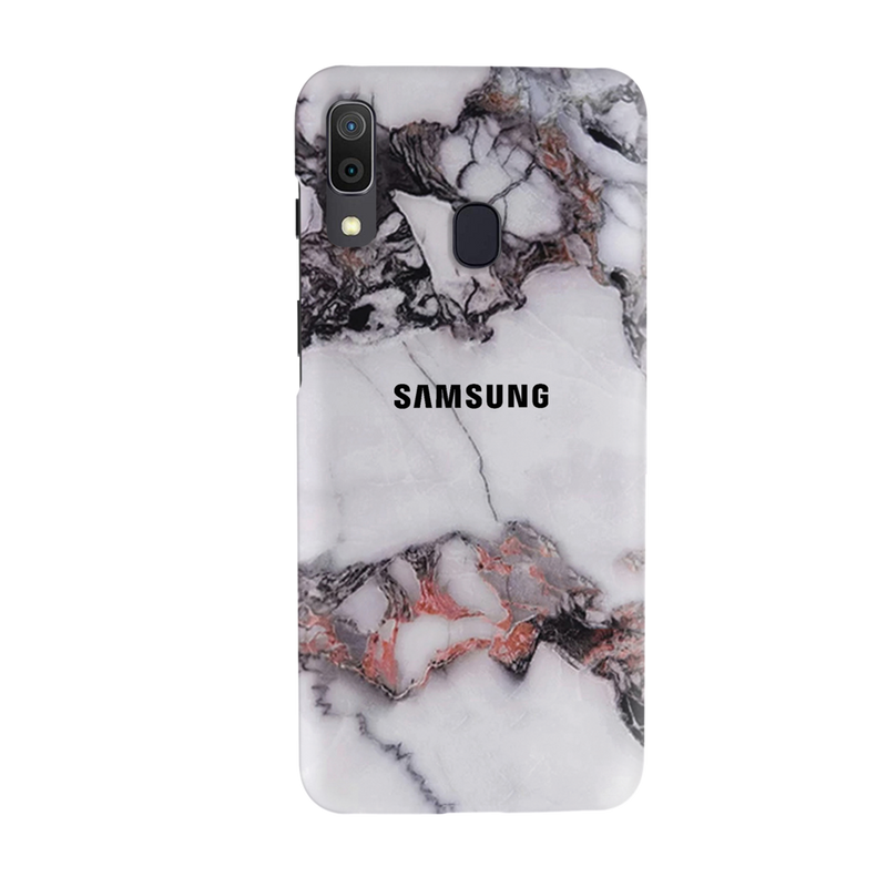 White & Black Marble Pattern Mobile Case Cover For Galaxy A20