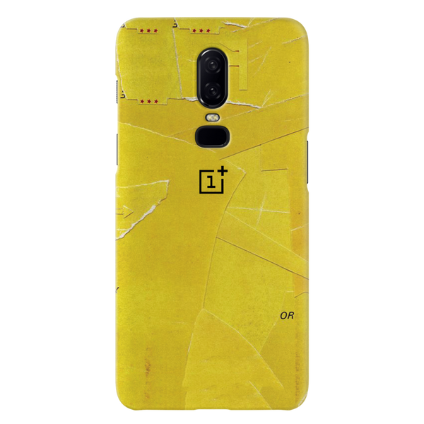 Yellow Paper Pattern Mobile Case Cover For Oneplus 6