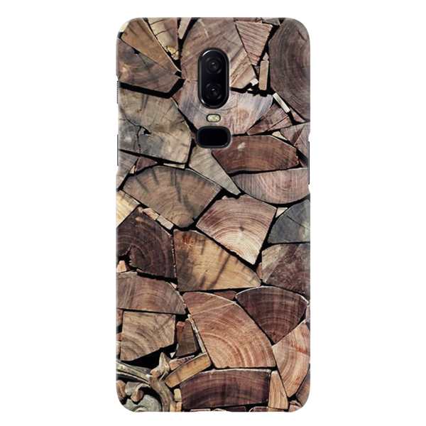 Wood Pieces Pattern Mobile Case Cover For Oneplus 6