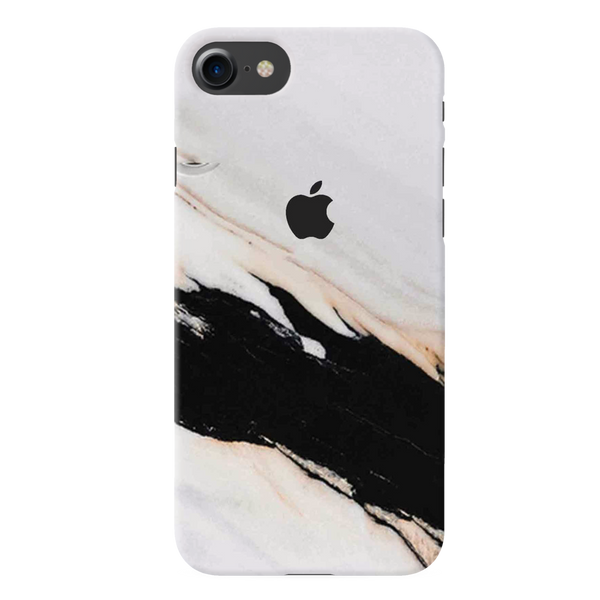 Black Patch White Marble Pattern Mobile Case Cover For Iphone 7