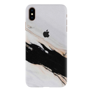 Black Patch White Marble Pattern Mobile Case Cover For Iphone XS MAX