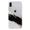 Black Patch White Marble Pattern Mobile Case Cover For Iphone XS MAX