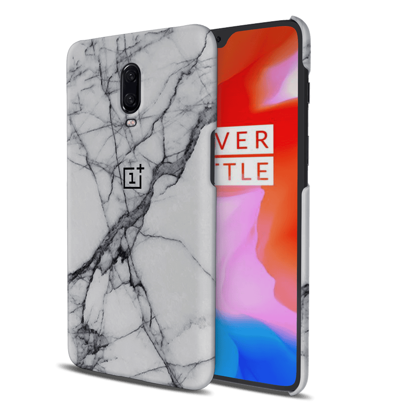 Light Grey Marble Pattern Mobile Case Cover For Oneplus 6t