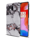 White & Black Marble Pattern Mobile Case Cover For Oneplus 6t